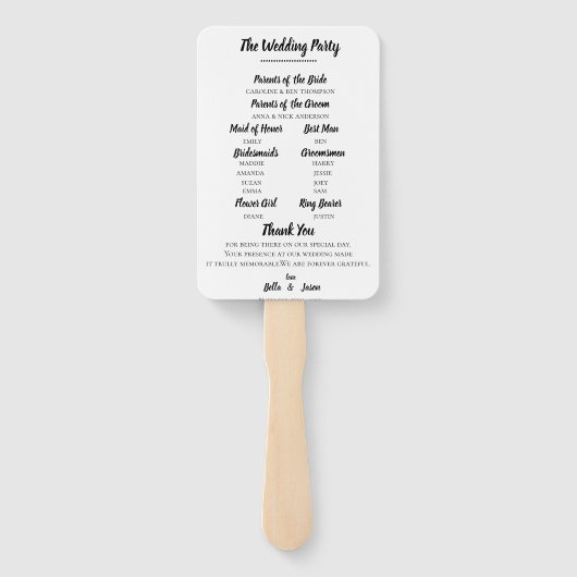 結婚式 プログラムフェイクベルムエレガントウェディングデー ハンドファン (裏面)