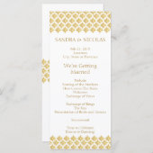 結婚式 プログラムフェイク金ゴールド プログラム (正面/裏面)