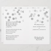 結婚式 プログラムフェイク銀箔グリッター灯 (正面/裏面)