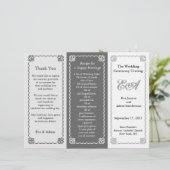 結婚式 プログラムフォルダーの灰色の濃淡 (スタンド正面)