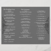 結婚式 プログラムフォルダークラシックダークグレー (裏面)