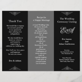 結婚式 プログラムフォルダークラシックダークグレー