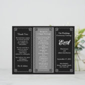 結婚式 プログラムフォルダークラシックブラック (スタンド正面)