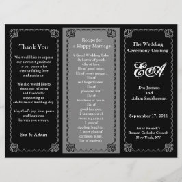 結婚式 プログラムフォルダークラシックブラック