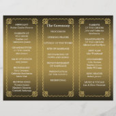 結婚式 プログラムフォルダークラシック金ゴールド (裏面)