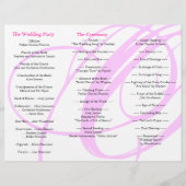 結婚式 プログラムフォルダートゥイルピンクブラック (裏面)