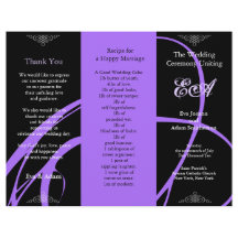 結婚式 プログラムフォルダートワイルパープルブラック