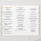 結婚式 プログラムフォルダー金ゴールド葉 (裏面)