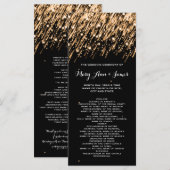 結婚式 プログラムフォールスター金ゴールド プログラム (正面/裏面)