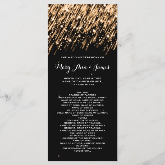 結婚式 プログラムフォールスター金ゴールド プログラム (正面)