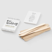 結婚式 プログラムフスタイリッシュァンシック紙吹雪 ハンドファン (組立なし)