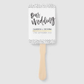 結婚式 プログラムフスタイリッシュァンシック紙吹雪 ハンドファン (正面)