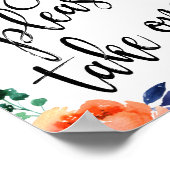 結婚式 プログラムフローラ水彩8x10標識 ポスター (角)