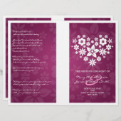 結婚式 プログラムフローリーハートベリーピンク (正面/裏面)