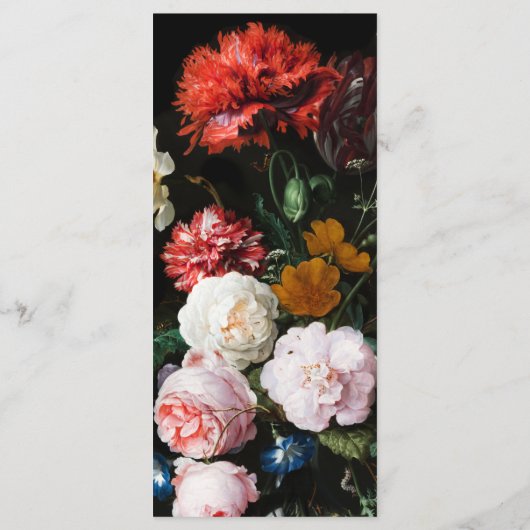 結婚式 プログラムブラックレッドダークフローラ プログラム (裏面)