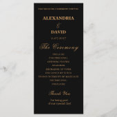 結婚式 プログラムブラックレッドダークフローラ プログラム (正面)