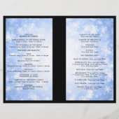 結婚式 プログラムブルーウィンターワンダーランドスパークル (裏面)