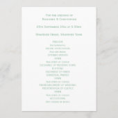 結婚式 プログラムペパーミントバタフライハート プログラム (裏面)