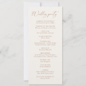 結婚式 プログラムボホシンプルテラコッタ (裏面)