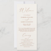 結婚式 プログラムボホシンプルテラコッタ (正面)