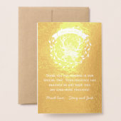 結婚式 プログラムボホディアアントラーフォレストタイポグラフィ 箔カード (裏面封筒付き)