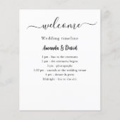 結婚式 プログラムメニュー白黒予算 チラシ (正面)