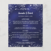 結婚式 プログラムメニューnavy blue silver budget チラシ (裏面)