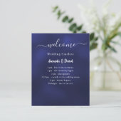 結婚式 プログラムメニューnavy blue white (スタンド正面)