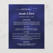 結婚式 プログラムメニューnavy blue white budget チラシ (裏面)