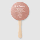 結婚式 プログラムメーソンジャースストリングライトバラ金ゴールド ハンドファン (裏面)