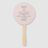 結婚式 プログラムモダンにかわいい指紋ハート ハンドファン (裏面)