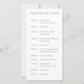 結婚式 プログラムモダンの花とハート (裏面)