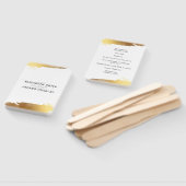 結婚式 プログラムモダンの黄金の金ゴールド縁 ハンドファン (組立なし)