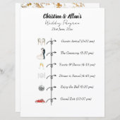 結婚式 プログラムモダンシート (正面/裏面)