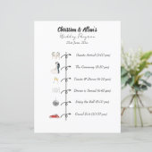 結婚式 プログラムモダンシート (スタンド正面)