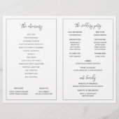 結婚式 プログラムモダンバウンス書道ブラック (裏面)