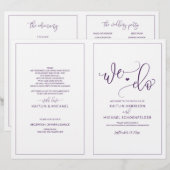 結婚式 プログラムモダンバウンス書道梅 (正面/裏面)