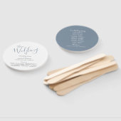 結婚式 プログラムユニークミニマリストスクリプト ハンドファン (組立なし)