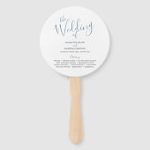 結婚式 プログラムユニークミニマリストスクリプト ハンドファン (正面)