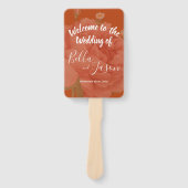 結婚式 プログラムラストテラコッタミニマル結婚リスト ハンドファン (正面)