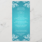 結婚式 プログラムヴィンテージスワーズ2ターコイズ プログラム (裏面)