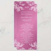 結婚式 プログラムヴィンテージスワーズ2ピンク プログラム (正面/裏面)