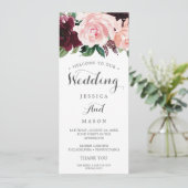 結婚式 プログラム両面赤面ブルゴーニュ プログラム (スタンド正面)