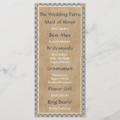 結婚式 プログラム伝統的とウェディングパーティーカード プログラム (裏面)