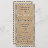 結婚式 プログラム伝統的とウェディングパーティーカード プログラム (正面/裏面)