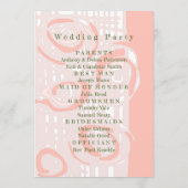 結婚式 プログラム培養モザイクフローラサンゴ プログラム (裏面)