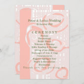 結婚式 プログラム培養モザイクフローラサンゴ プログラム (正面/裏面)