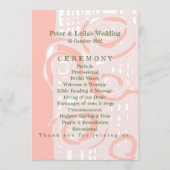 結婚式 プログラム培養モザイクフローラサンゴ プログラム (正面)