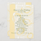 結婚式 プログラム培養モザイクフローラバターミルク1 プログラム (正面/裏面)