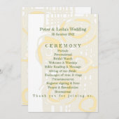 結婚式 プログラム培養モザイクフローラバターミルク2 プログラム (正面/裏面)